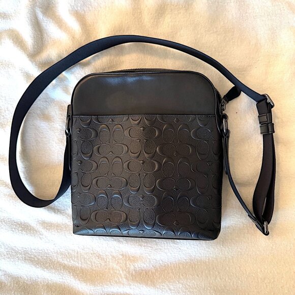 Coach 4009 Men's Houston  Flight Bag Signature Leather Embossed Mint Condition - Picture 2 of 16